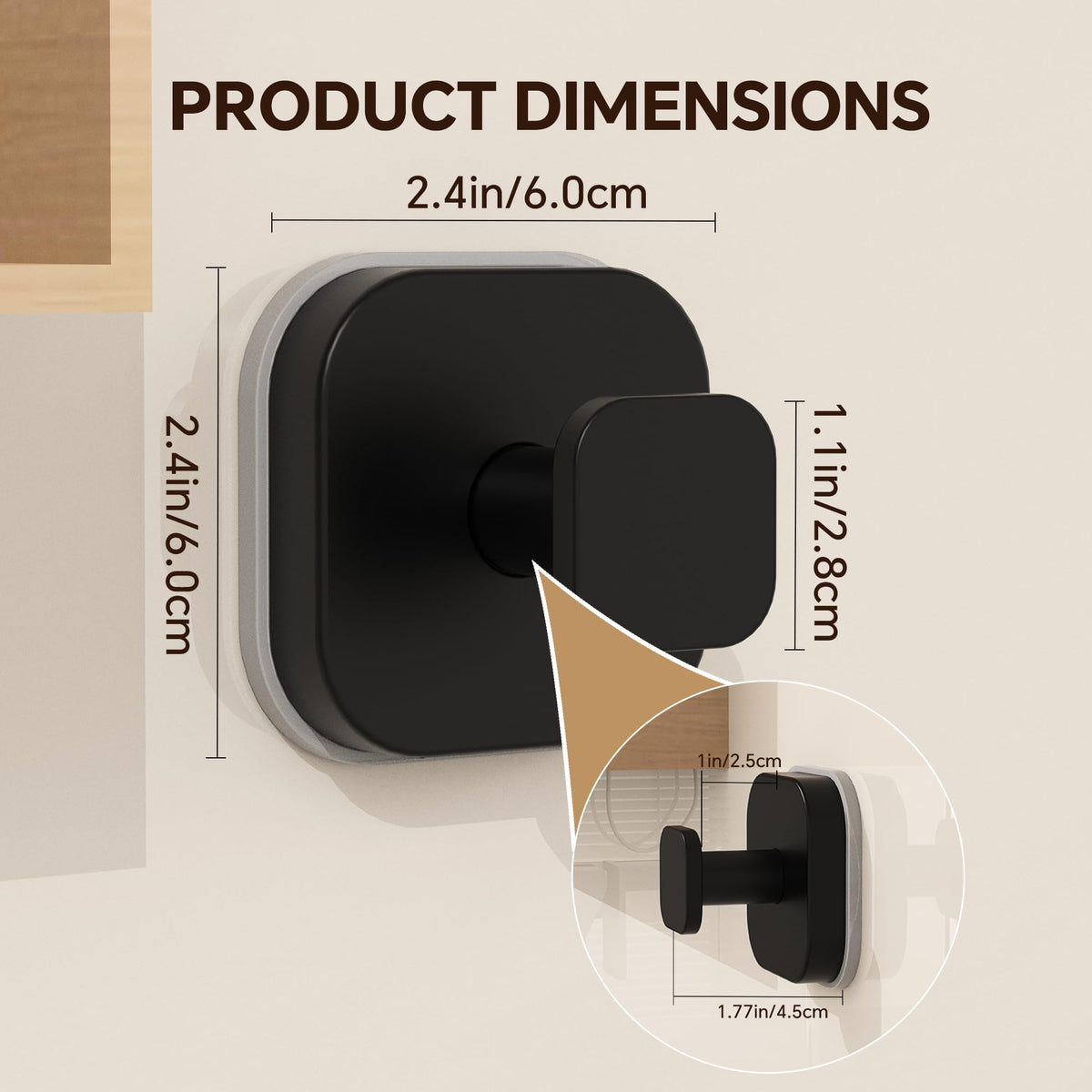 XCIXCI hook for robes and coats helps organize small spaces.