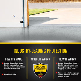 Xcluder two-door kit installed for comprehensive garage protection.