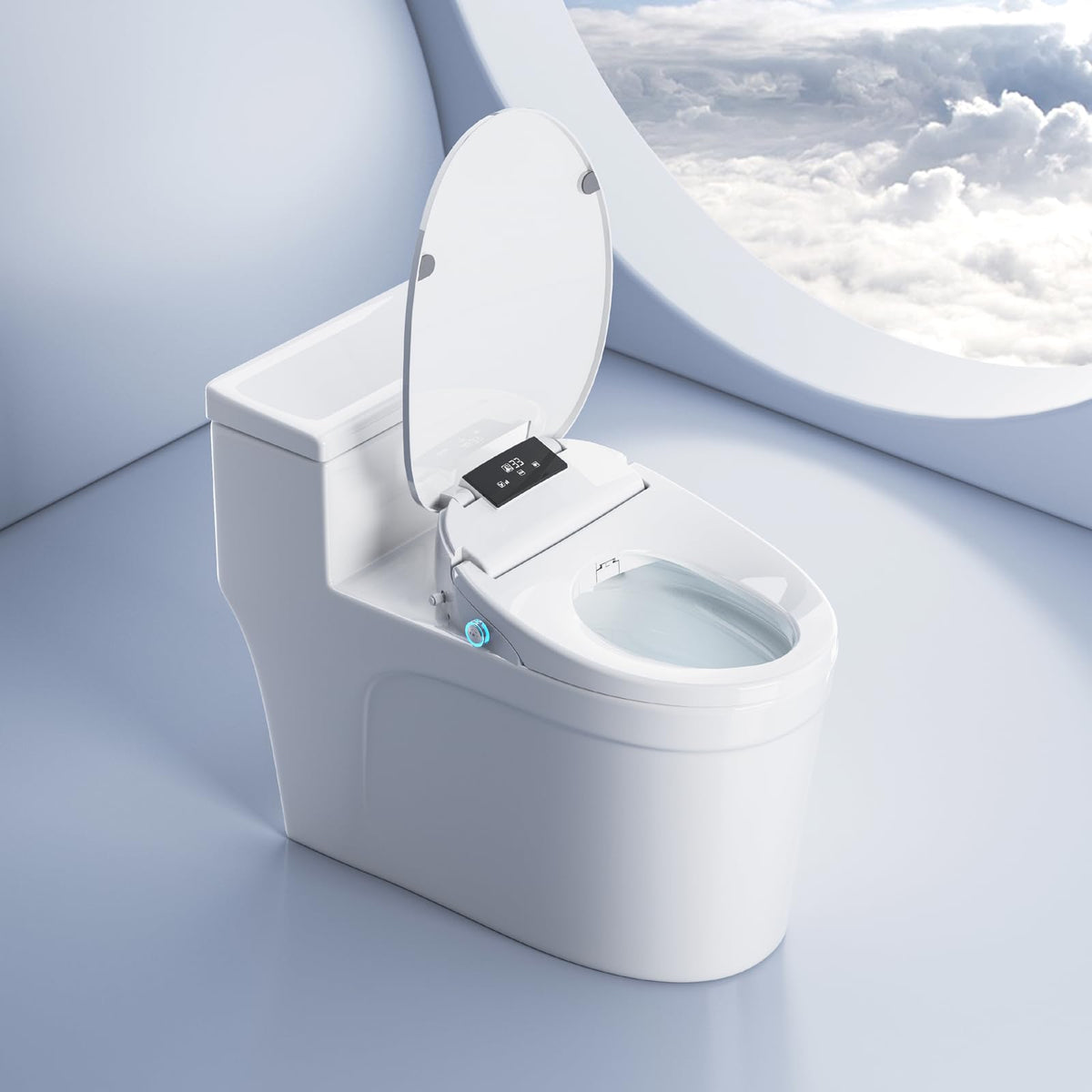 XCQQ Electric Bidet Seat heated seat offers cozy warmth for cold mornings.