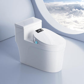 XCQQ Electric Bidet Seat self-cleaning nozzle activates before and after use.