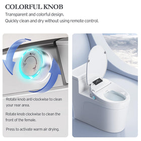 XCQQ Electric Bidet Seat soft-closing lid for quiet closure.