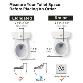 XCQQ Electric Bidet Seat warm water wash with adjustable temperature.