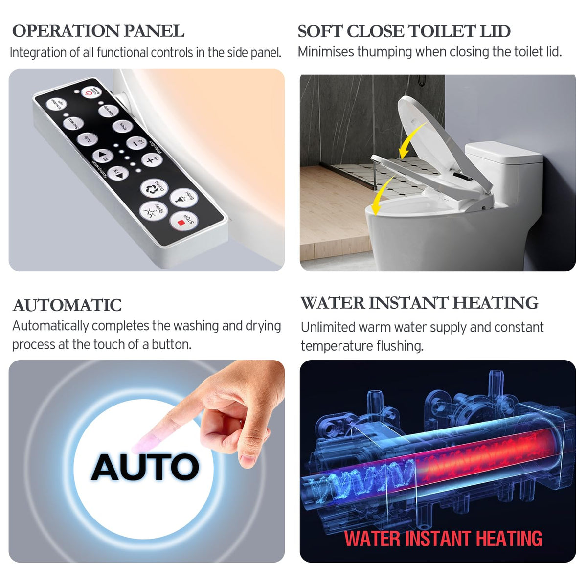 XCQQ warm water wash with adjustable temperature for personalized cleansing