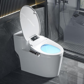 XCQQ water temperature control highlighting adjustable warmth for personalized cleansing.