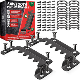 X-CUIRASS sawtooth hanger 70mm in black for secure wall mounting.