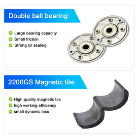 XD-3420 output shaft 38mm by 8mm diameter for versatile mounting.