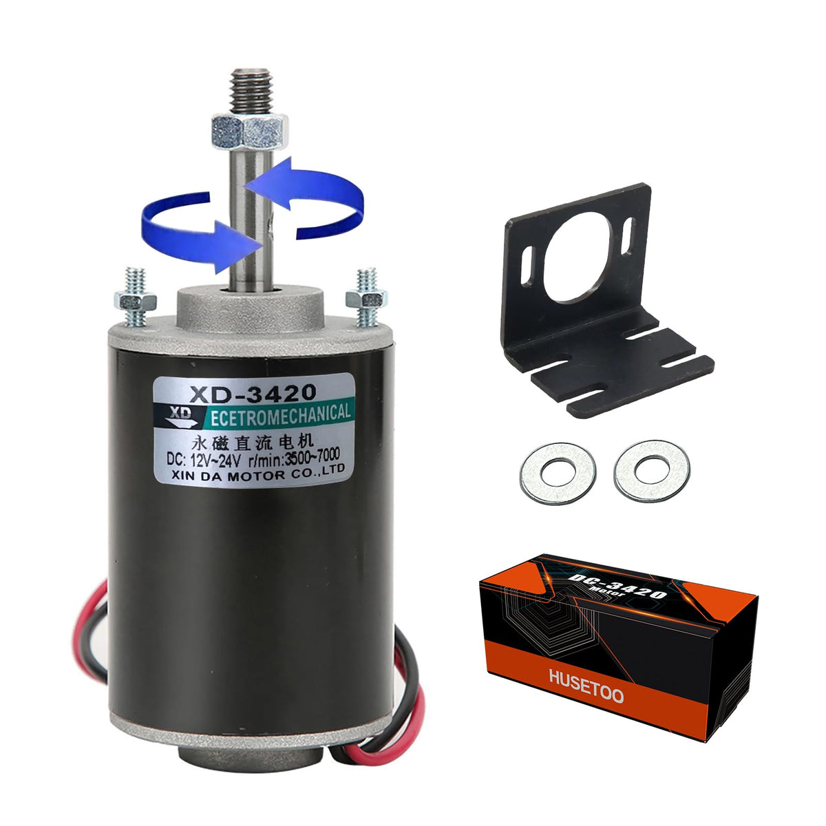 XD-3420 high-torque motor in compact design for tight DIY projects.