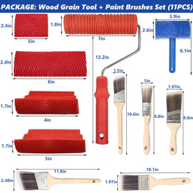 XDONEF rubber wood grain tool 6in sweeps grain across big areas.