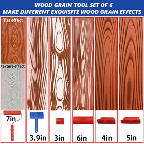 XDONEF wood grain rocker 4in shapes natural grain patterns on surfaces.