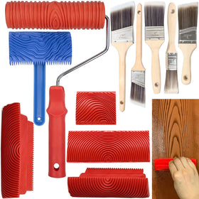 XDONEF wood grain roller 7in creates authentic wood textures on walls and furniture.