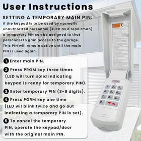 XDTKML Genie keypad emergency function enhances safety during entry