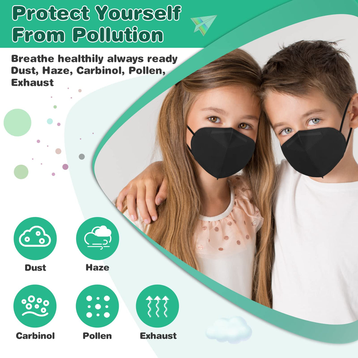 XDX Kids KN95 mask for daily use at school or travel.