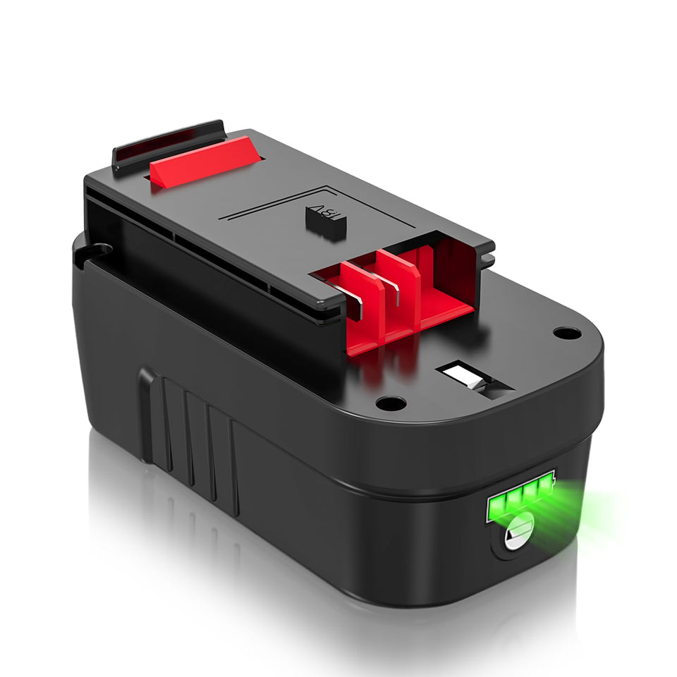 Xeanerol 18V battery with LED indicator showing remaining runtime for easy recharging.