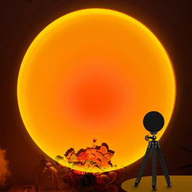 XEBKOR Sunset Lamp with 360° rotation casting dynamic room ambience