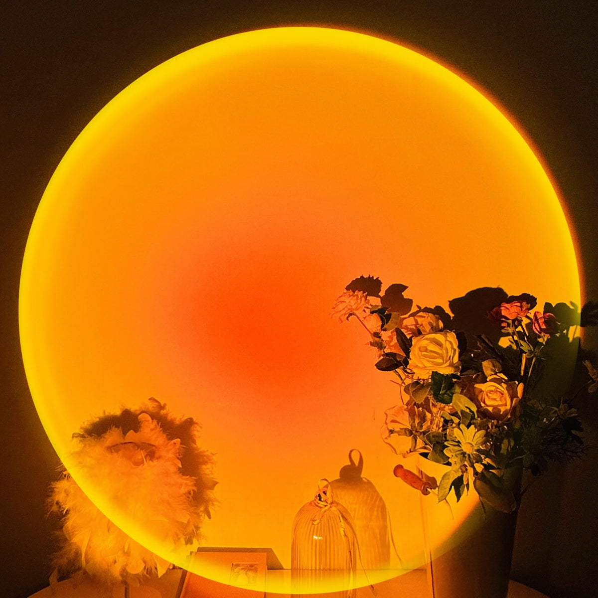 XEBKOR Sunset Lamp wall-shadow projection enhances photos and videos