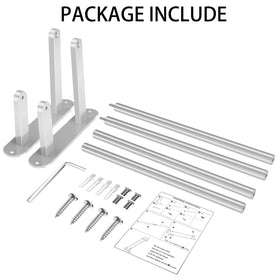 XEENEW screw-mounted bar is sturdy and reduces detachment risk over time