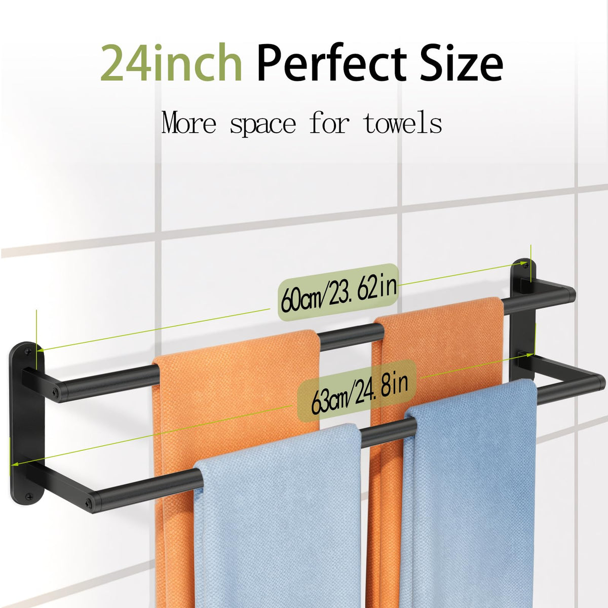 XEENEW wall-mounted rack saves space in bathroom, kitchen, or laundry.