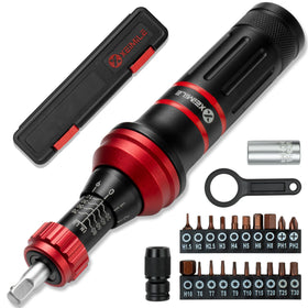 XEIMILE Torque Screwdriver dial showing 10-80 in-lb precision for electronics