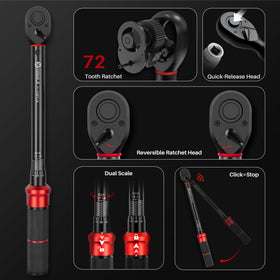 XEIMILE torque wrench with 1/2 in drive kit for larger bolts
