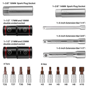 XEIMILE torque wrench with 3/8 in drive kit for versatile tightening