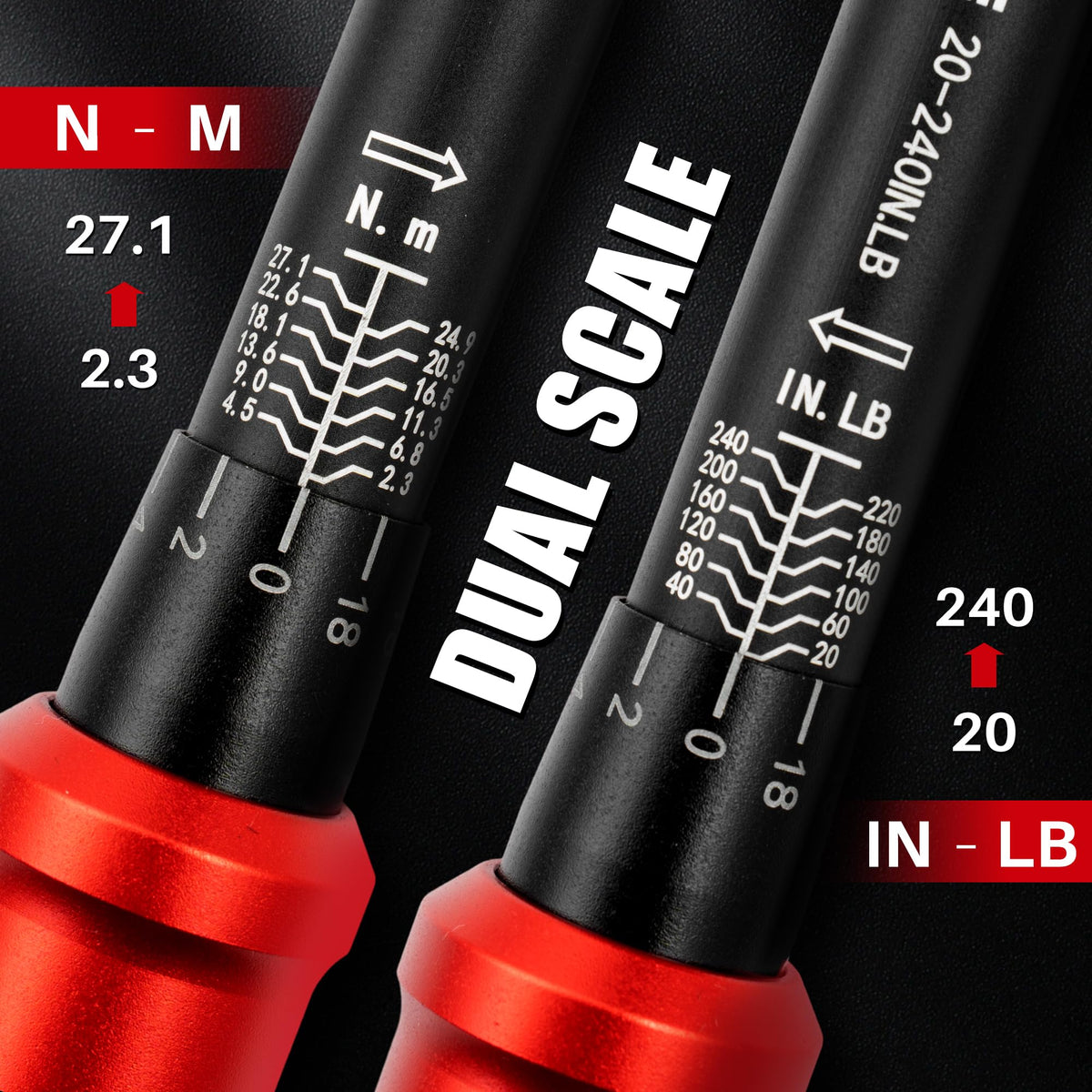 XEIMILE 72-tooth ratchet enables smooth bidirectional torque adjustments.