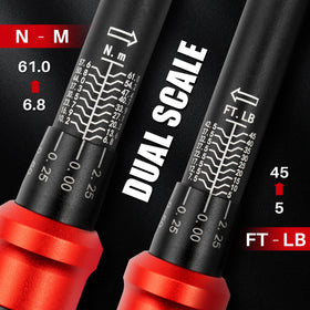XEIMILE torque wrench dial-scale enables quick adjustments for bike and car repairs.