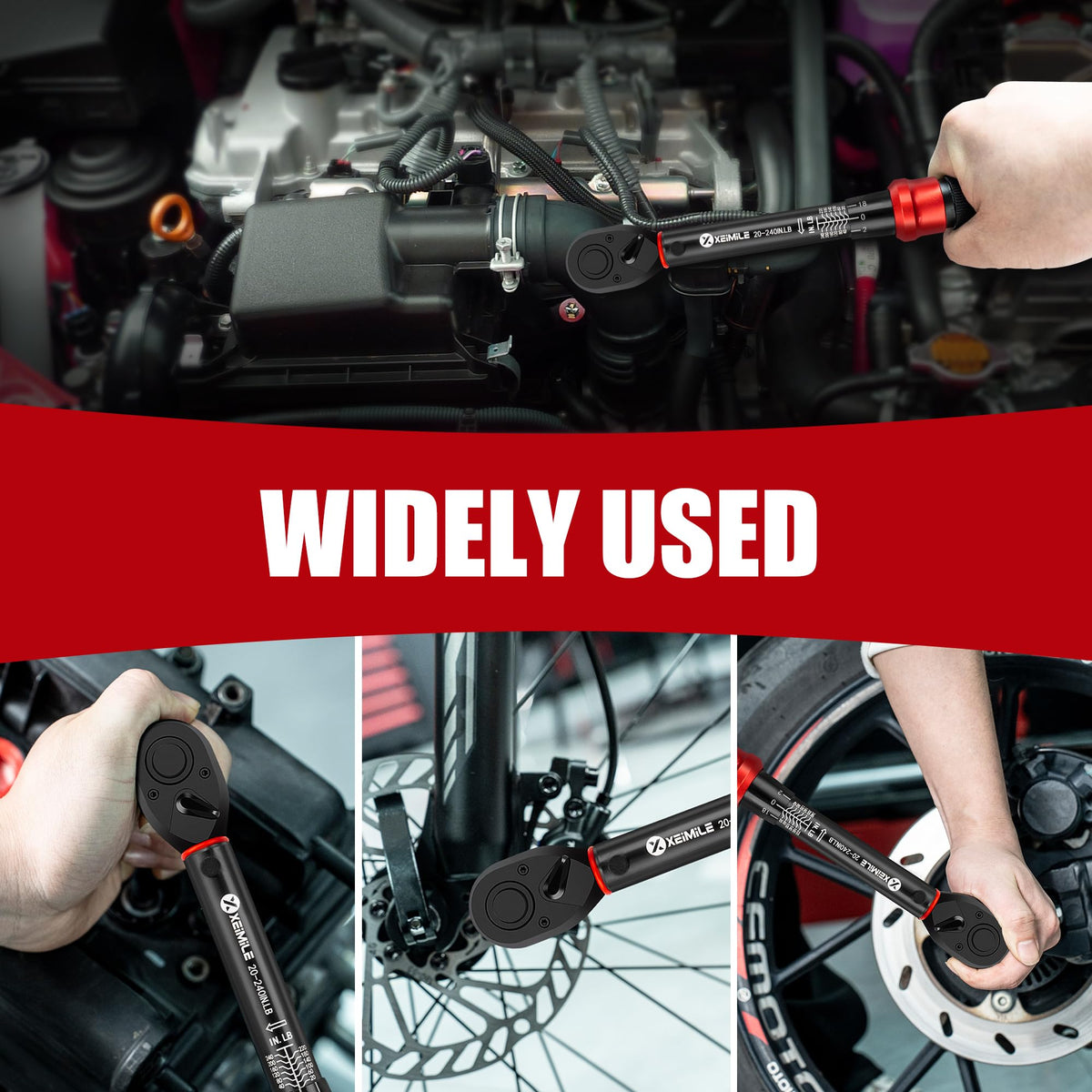 XEIMILE ergonomic handle offers non-slip grip and reduced hand fatigue.