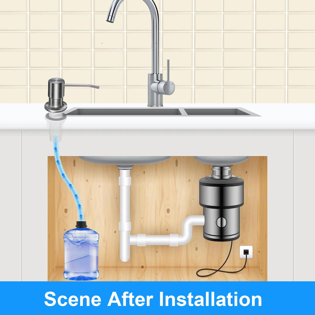 Xekazrop no-mess refill setup designed for easy under-sink installation