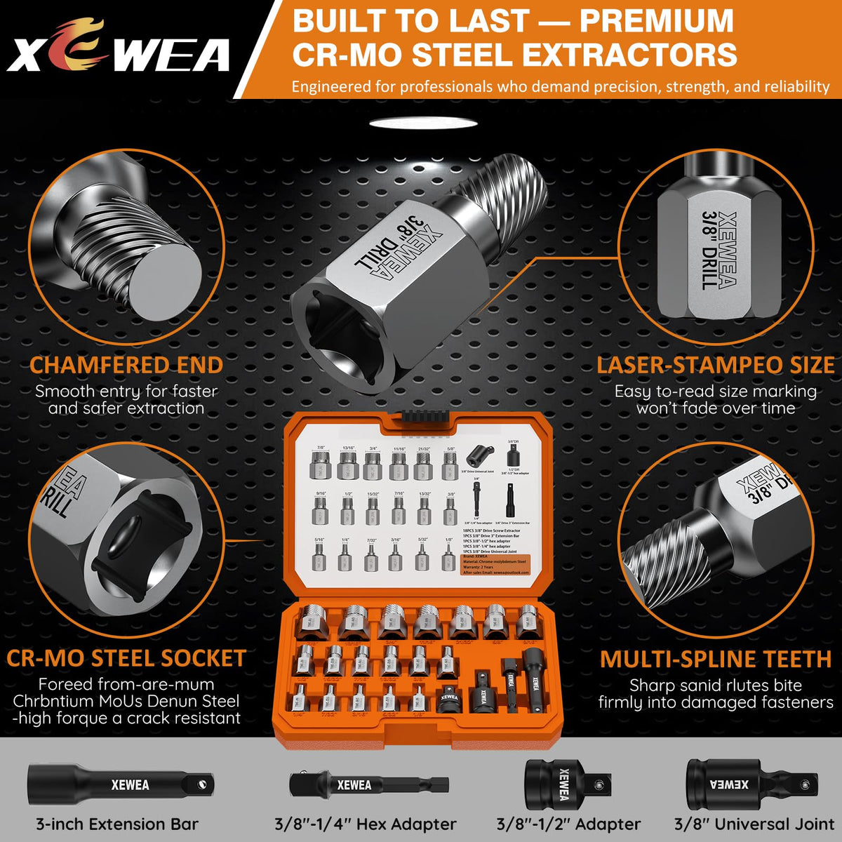3/8 drive impact adapter for direct tool use