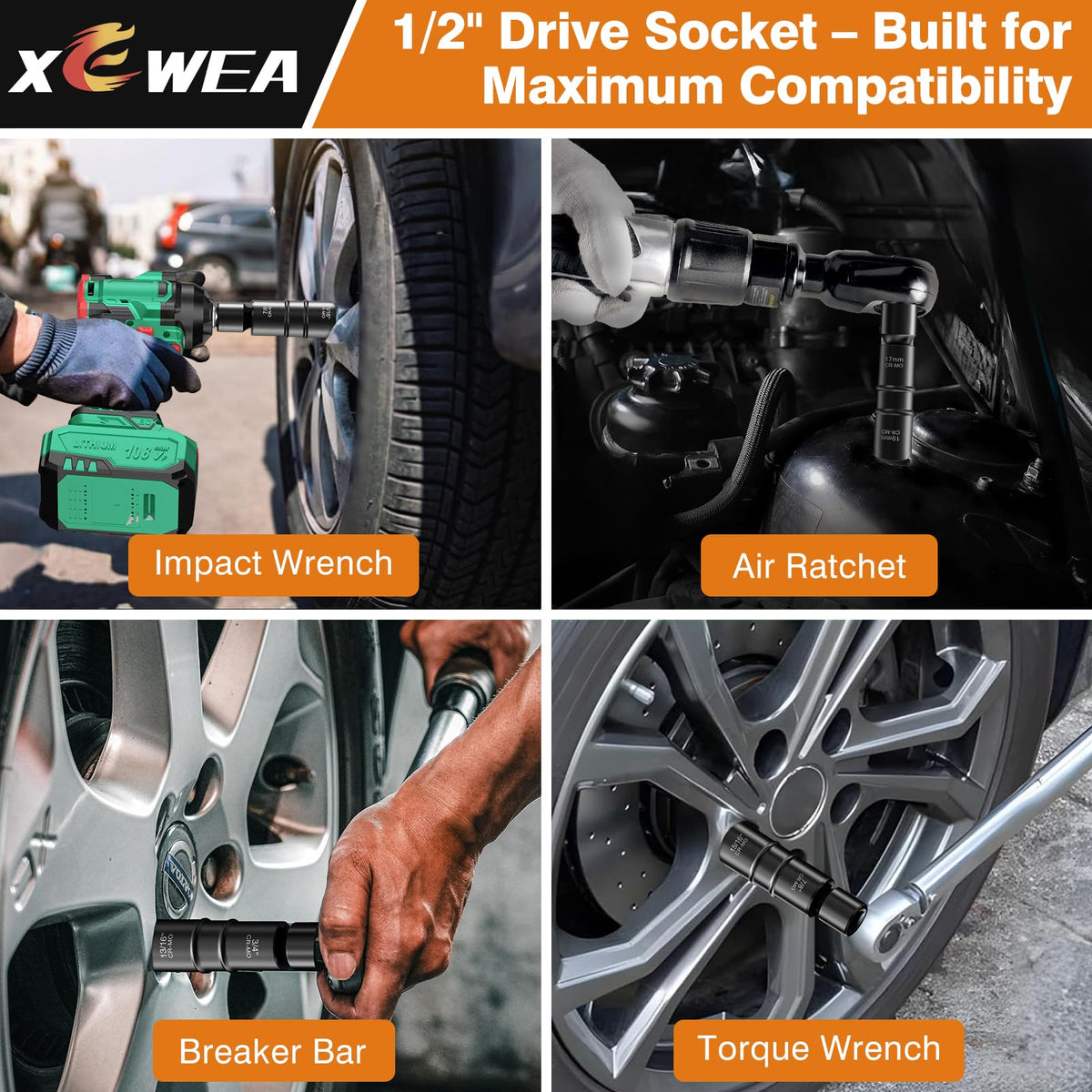 XEWEA 3-inch magnetic extension bar helps reach recessed lug nuts