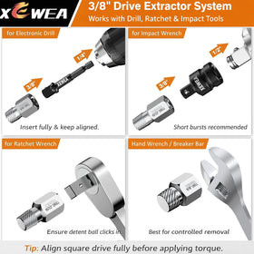 Extension bar and universal joint for accessing tight spaces