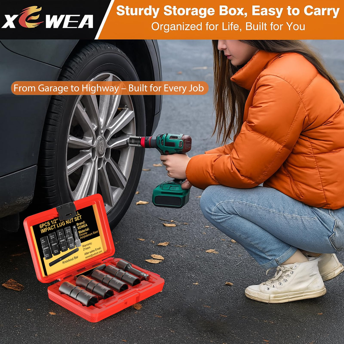 XEWEA flip-design sockets enable quick end swaps during maintenance