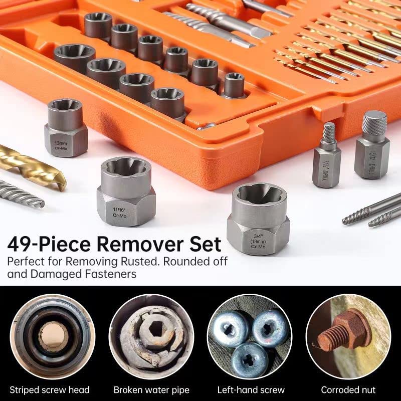 XEWEA left-hand cobalt drill bits provide maximum grip on damaged studs.