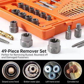 XEWEA left-hand cobalt drill bits provide maximum grip on damaged studs.