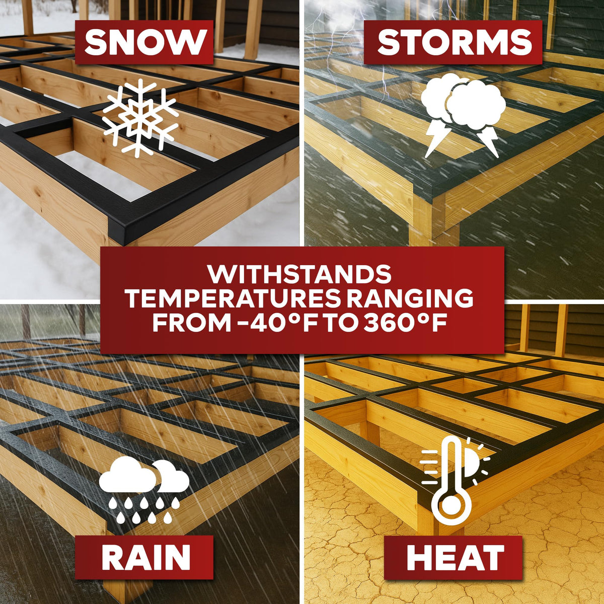 XFasten Butyl Joist Tape supports reliable deck wrap sealing in humid environments.