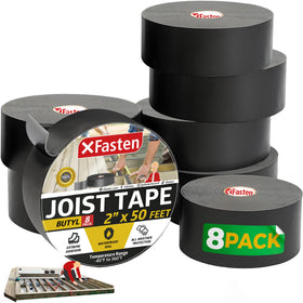 XFasten Butyl Joist Tape for Decking protects deck beams from moisture and weather exposure.