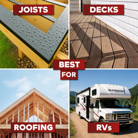 XFasten Butyl Joist Tape provides flexible installation around tight corners and irregular framing.