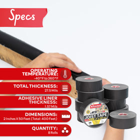 XFasten Butyl Joist Tape is suitable for professional deck and roof flashing projects.