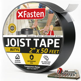 XFasten Butyl Tape on decking joist (2in) provides lasting moisture protection.