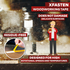 XFasten tape resists router vibration for precise high-speed routing.