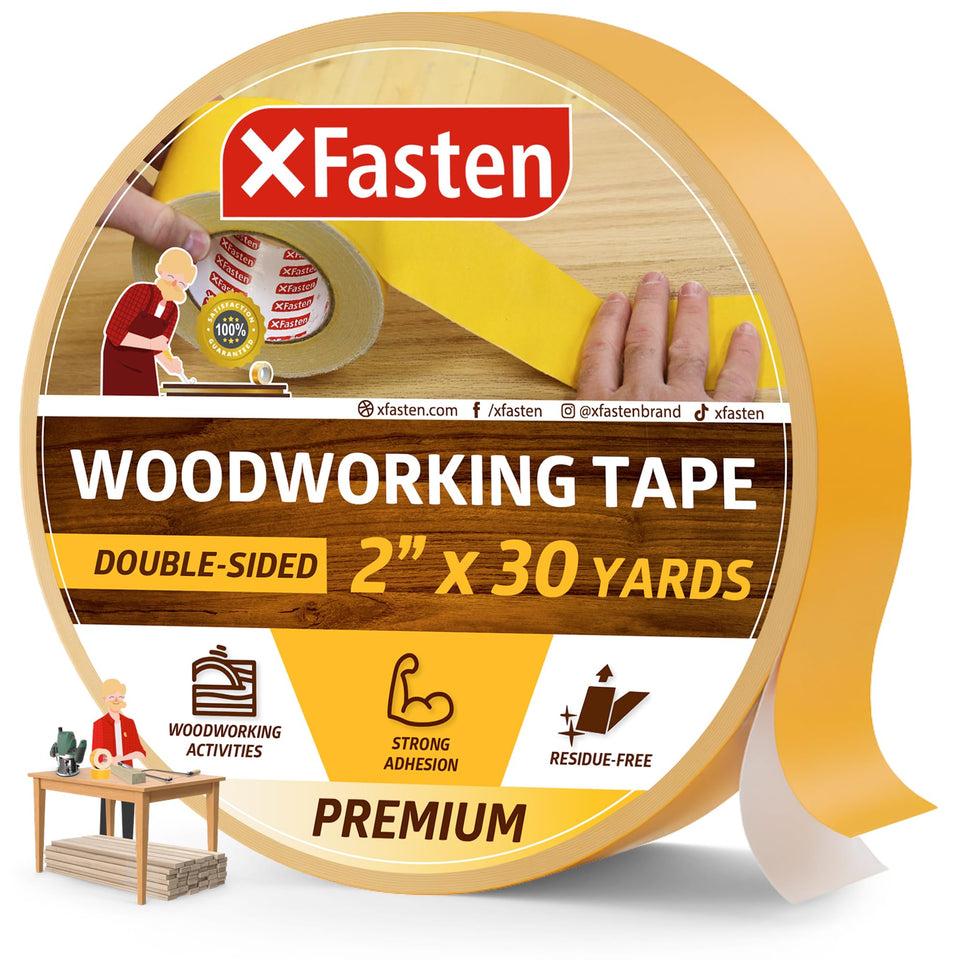 XFasten double-sided tape secures templates with clean removal.