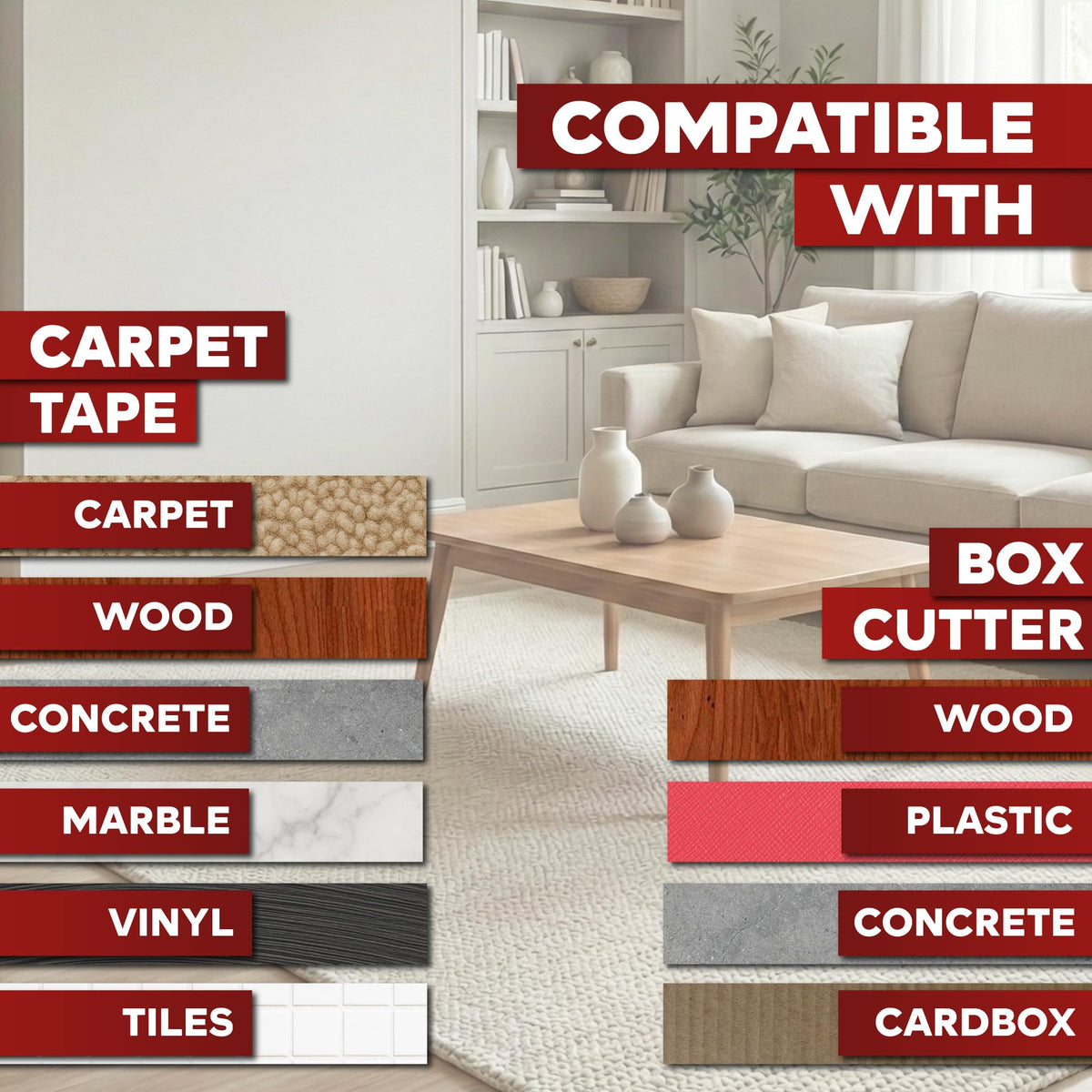 XFasten easy-cut application simplifies rug installation.