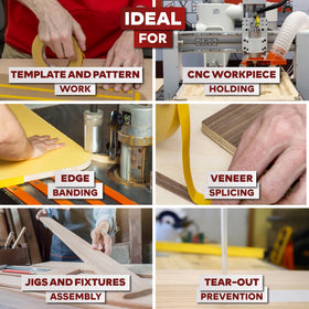 XFasten easy-peel cloth-back tape reduces curling for tight jigs.