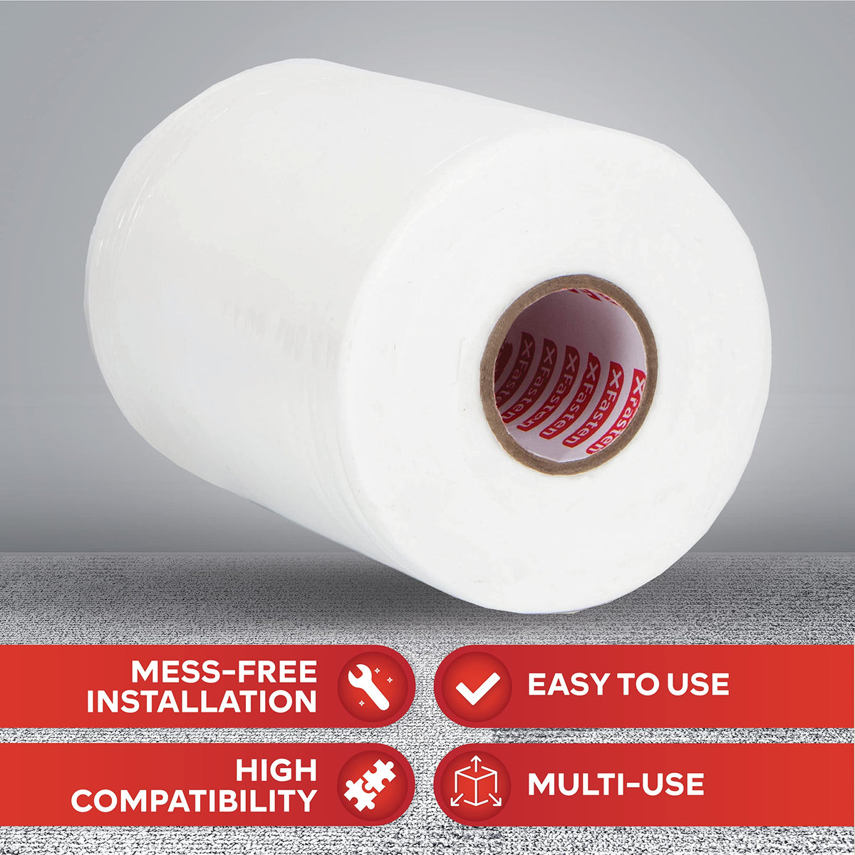 XFasten membrane sheet in a shower wall for tile installations