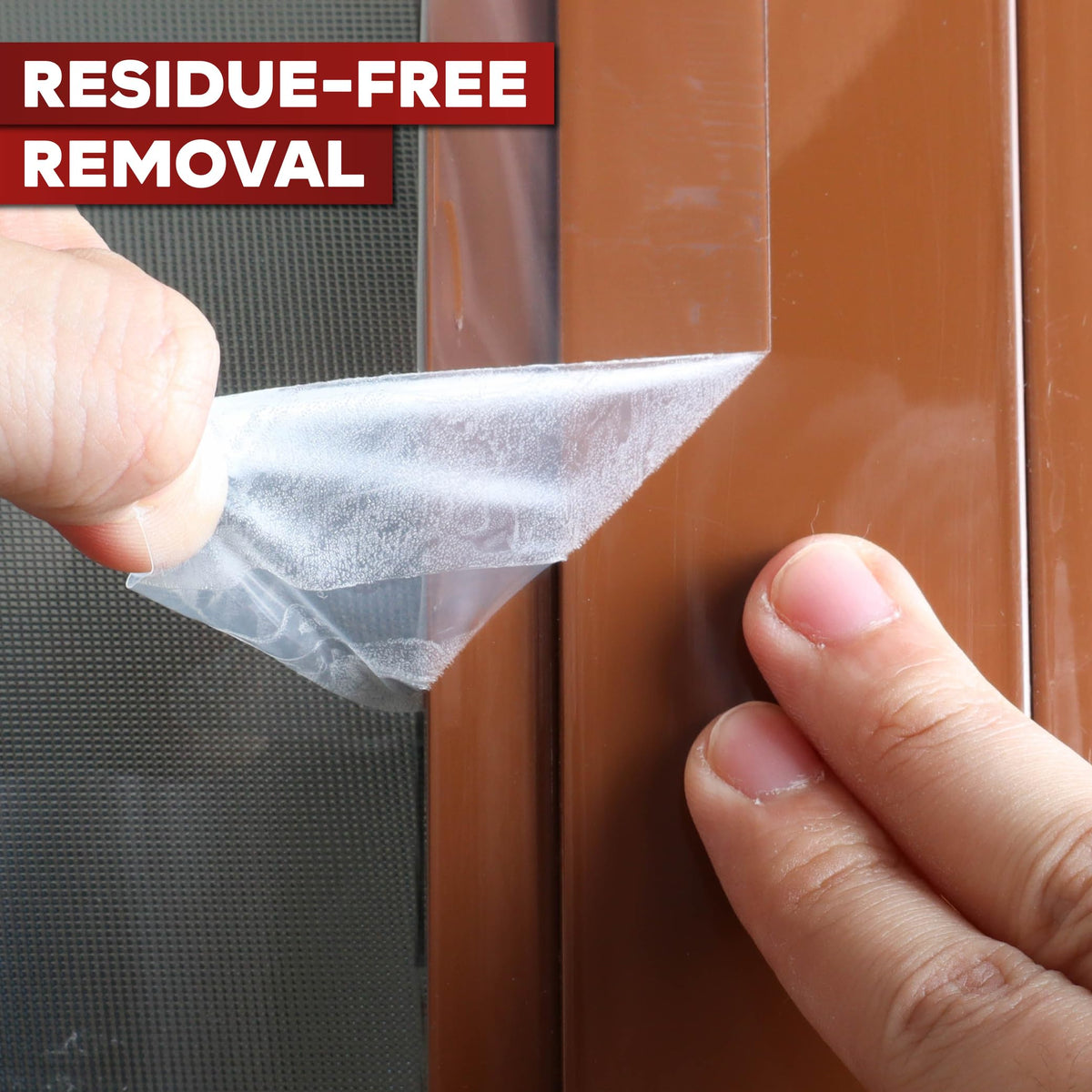 XFasten window sealing tape applied to RV windows for four-season protection