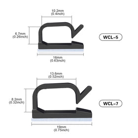 XHF clip buckle inner diameter holds thin cables securely.