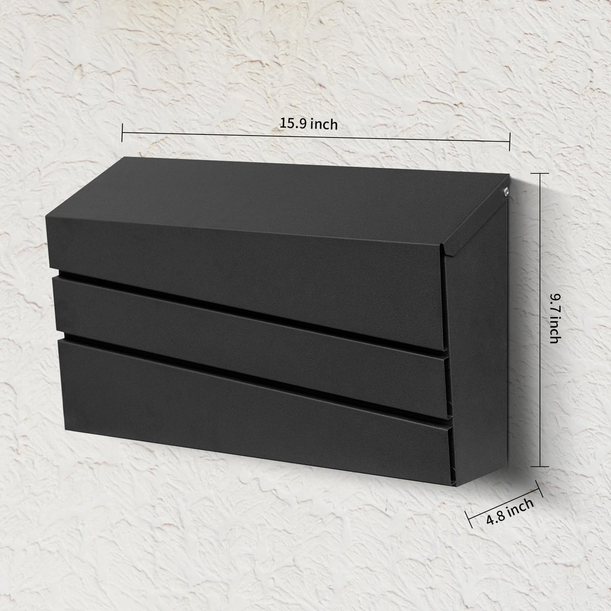 xhlokk aluminum-stamped mailbox shows strong, impact-ready construction.
