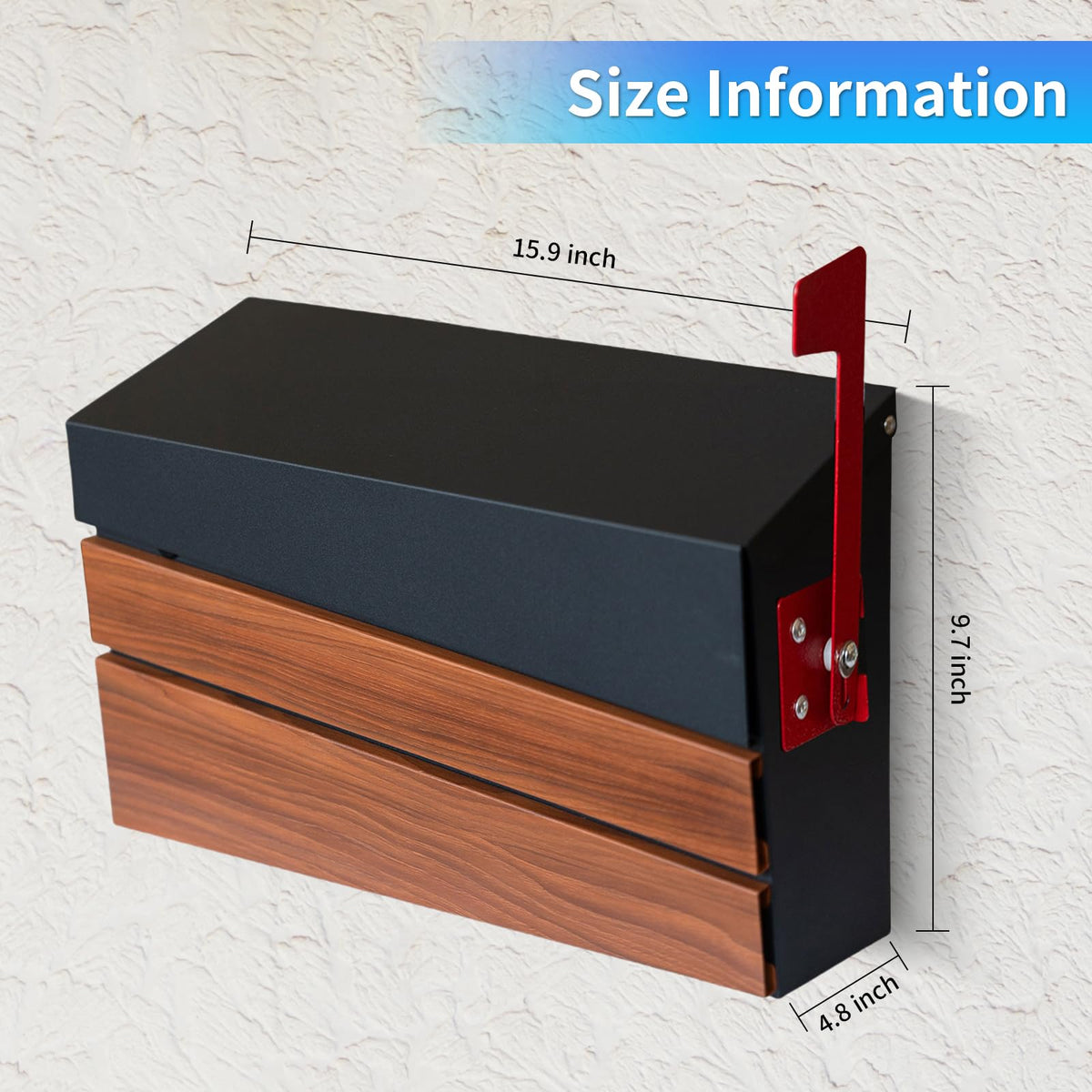 easy-to-install wall-mounted design with pre-drilled holes