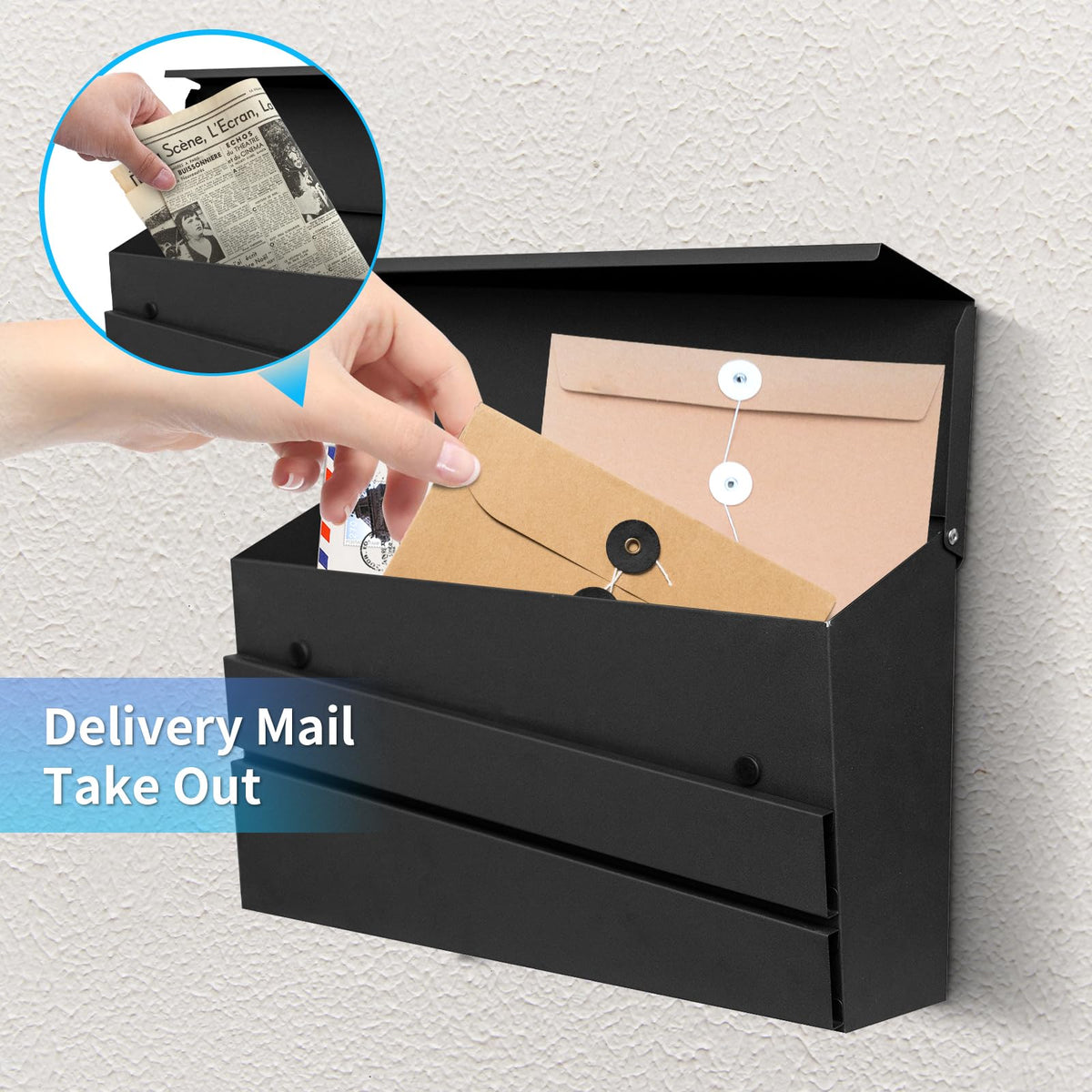 xhlokk galvanized steel mailbox with corrosion-resistant design.