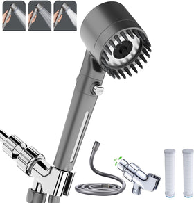 Xianshengle handheld filtered shower head in use for targeted rinsing